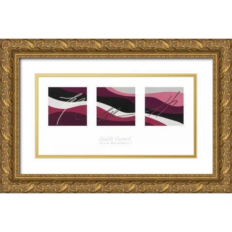 Fluid Movement I Gold Ornate Wood Framed Art Print with Double Matting by Verdonck, Elisabeth