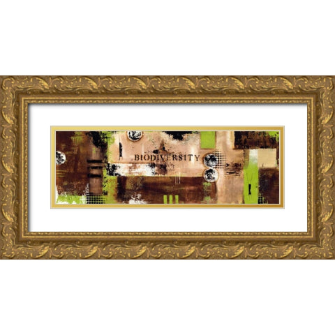 Biodiversity Gold Ornate Wood Framed Art Print with Double Matting by Bugna, Severine