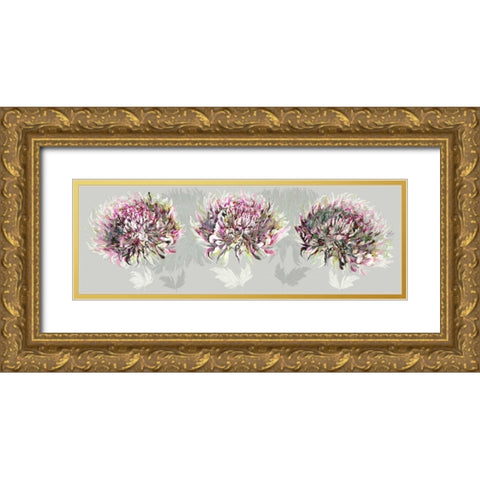 Pink Allure I Gold Ornate Wood Framed Art Print with Double Matting by Scaffardi, Sally