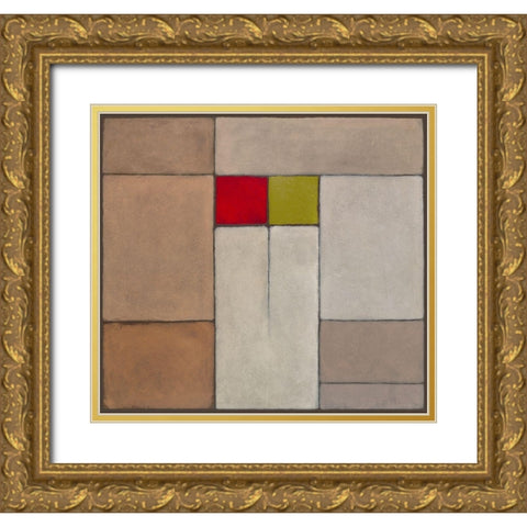 Harmony I Gold Ornate Wood Framed Art Print with Double Matting by Verbeek-Van Den Broek