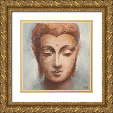 Serenity I Gold Ornate Wood Framed Art Print with Double Matting by Verbeek-Van Den Broek