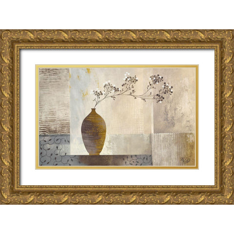Simplicity I Gold Ornate Wood Framed Art Print with Double Matting by Verbeek-Van Den Broek