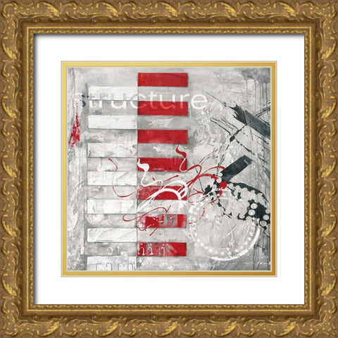 STRUCTURE Gold Ornate Wood Framed Art Print with Double Matting by Finn