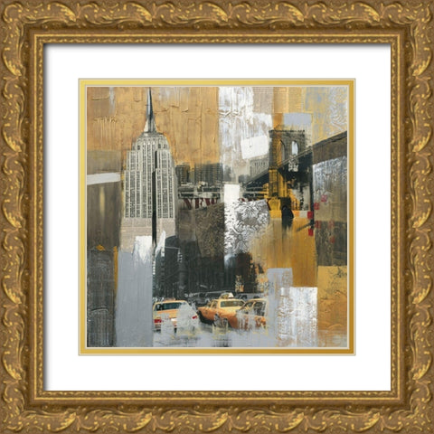 CHRYSLER BUILDING Gold Ornate Wood Framed Art Print with Double Matting by Pax