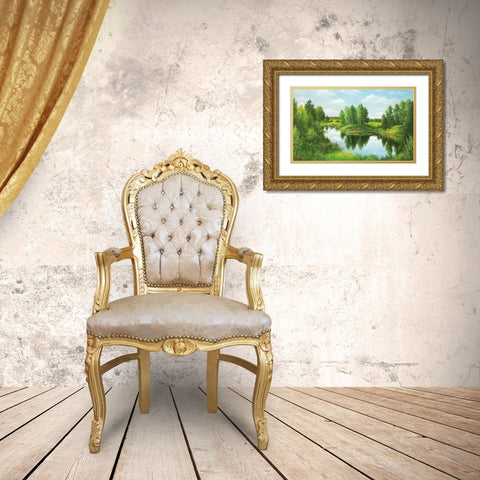 NEAR ST. PETERSBOURGH Gold Ornate Wood Framed Art Print with Double Matting by Osipova, Svetlana