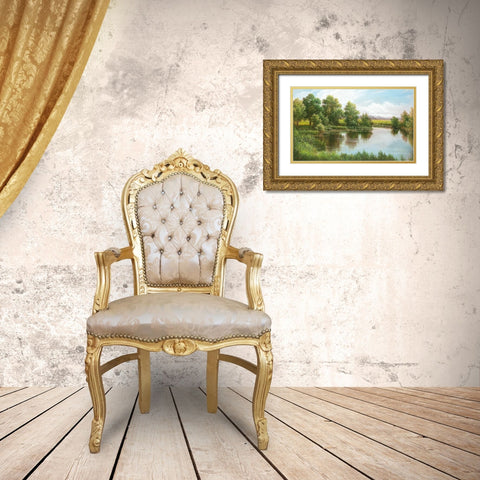 NEAR VOLGOGRAD Gold Ornate Wood Framed Art Print with Double Matting by Osipova, Svetlana