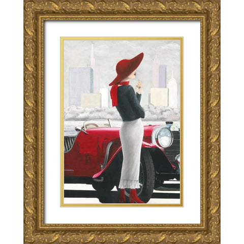 Charlene II Gold Ornate Wood Framed Art Print with Double Matting by Sedalia, David