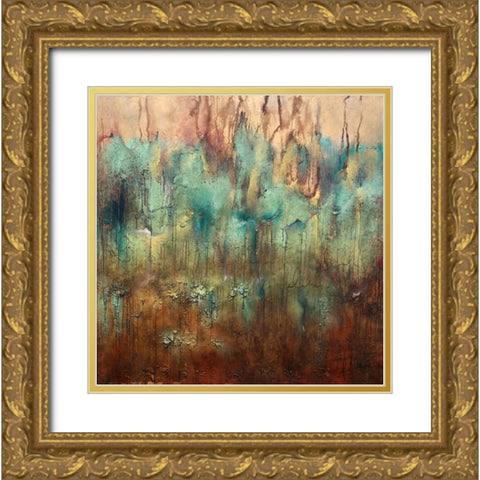 STEADFAST Gold Ornate Wood Framed Art Print with Double Matting by Herrera, Leticia