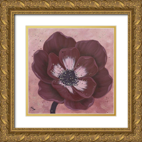 MOHAGONY ANEMONE III Gold Ornate Wood Framed Art Print with Double Matting by Lake, Kaye