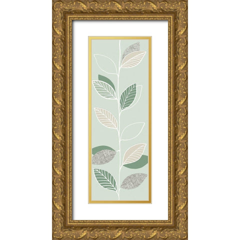 GREEN PAGEANT I Gold Ornate Wood Framed Art Print with Double Matting by Design Show