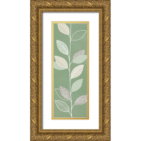 GREEN PAGEANT III Gold Ornate Wood Framed Art Print with Double Matting by Design Show