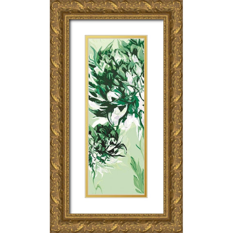 GREEN ALLURE I Gold Ornate Wood Framed Art Print with Double Matting by Scaffardi, Sally