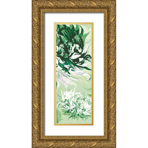 GREEN ALLURE II Gold Ornate Wood Framed Art Print with Double Matting by Scaffardi, Sally