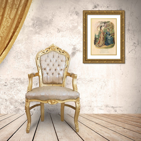 LA MODE ILLUSTREE II Gold Ornate Wood Framed Art Print with Double Matting by Dubois, Alain