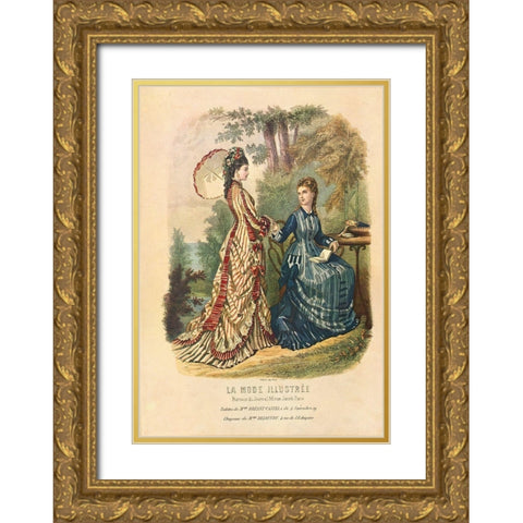 LA MODE ILLUSTREE II Gold Ornate Wood Framed Art Print with Double Matting by Dubois, Alain