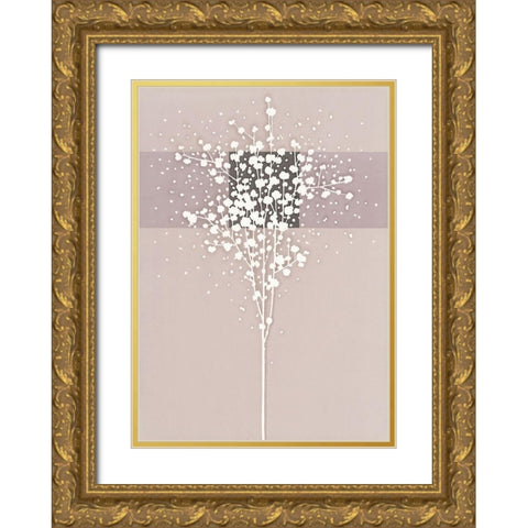 WHITE TREE I Gold Ornate Wood Framed Art Print with Double Matting by Sakai, Takashi