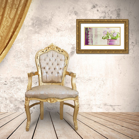 PRETTY FLOWERS I Gold Ornate Wood Framed Art Print with Double Matting by Warminski