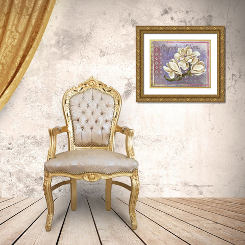 FLOWER CARD II Gold Ornate Wood Framed Art Print with Double Matting by Tiffany