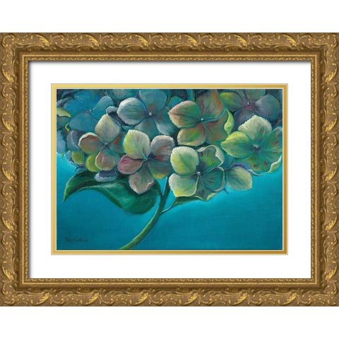 HYDRANGEA I Gold Ornate Wood Framed Art Print with Double Matting by Withaar, Rian