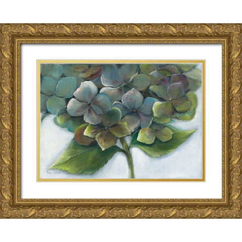 HYDRANGEA II Gold Ornate Wood Framed Art Print with Double Matting by Withaar, Rian