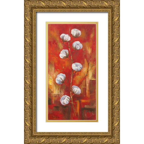 COTTON I Gold Ornate Wood Framed Art Print with Double Matting by Withaar, Rian