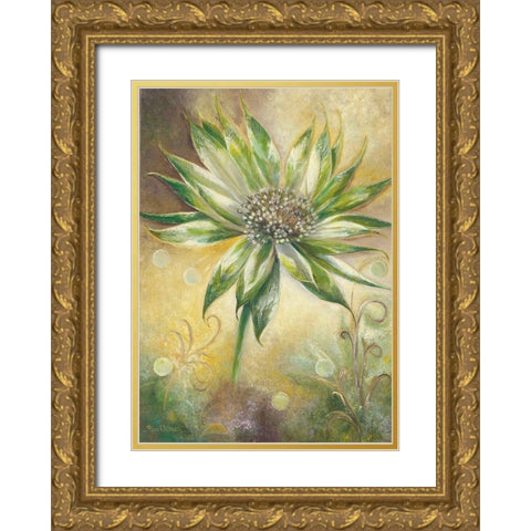 FANTASY FLOWER Gold Ornate Wood Framed Art Print with Double Matting by Withaar, Rian