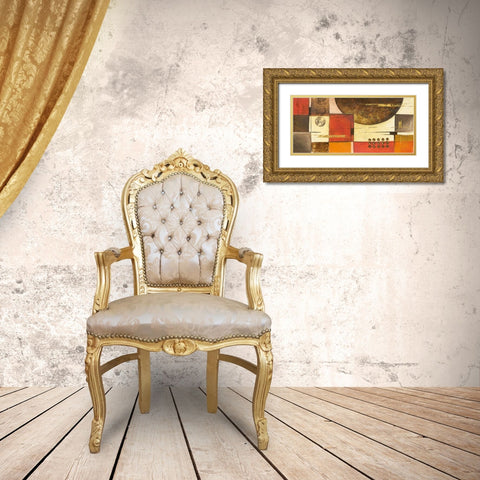 Sphere Ascendance I Gold Ornate Wood Framed Art Print with Double Matting by Kikani, Umang