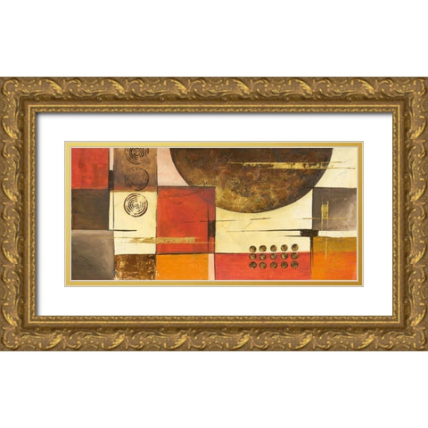 Sphere Ascendance I Gold Ornate Wood Framed Art Print with Double Matting by Kikani, Umang