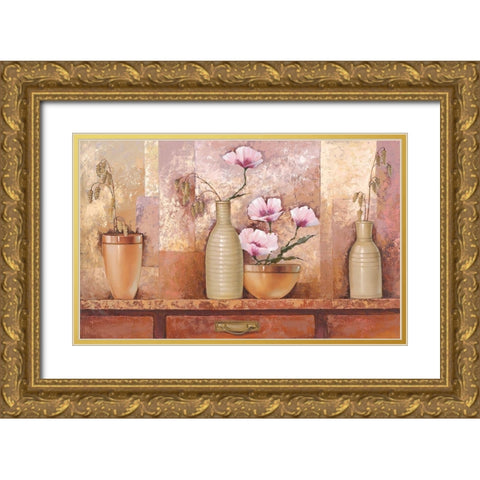 COMP COTTAGE KITCHEN Gold Ornate Wood Framed Art Print with Double Matting by Babichev