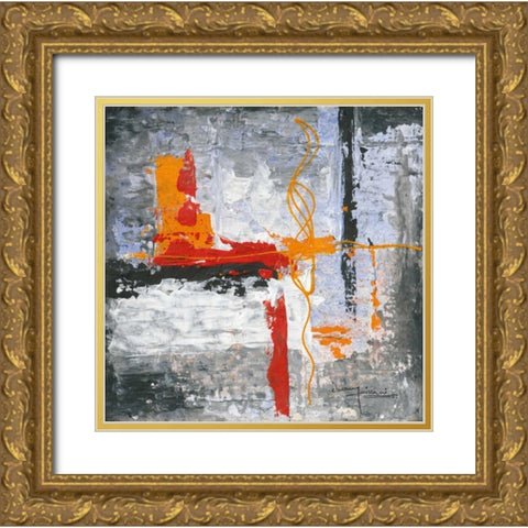 Urban Humanity I Gold Ornate Wood Framed Art Print with Double Matting by Kikani, Umang