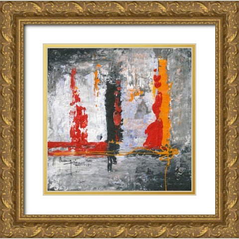 Urban Humanity II Gold Ornate Wood Framed Art Print with Double Matting by Kikani, Umang