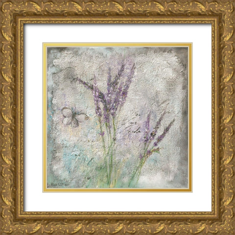MEADOW FLOWERS II Gold Ornate Wood Framed Art Print with Double Matting by Withaar, Rian