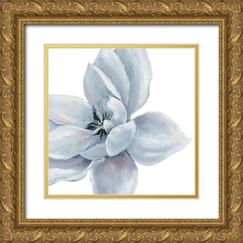 BLUE SATIN II Gold Ornate Wood Framed Art Print with Double Matting by Withaar, Rian