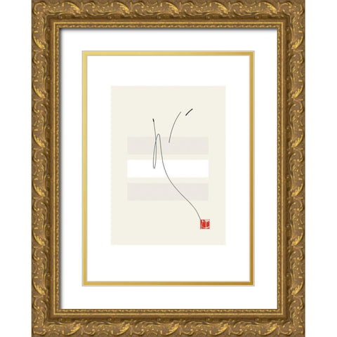 JAPANESE STYLE II Gold Ornate Wood Framed Art Print with Double Matting by Sakai, Takashi