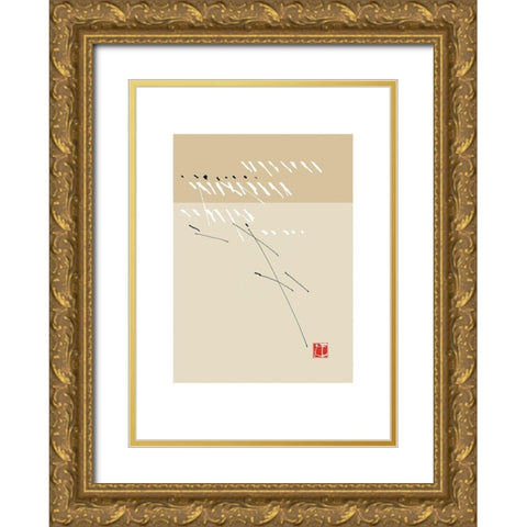 JAPANESE STYLE III Gold Ornate Wood Framed Art Print with Double Matting by Sakai, Takashi