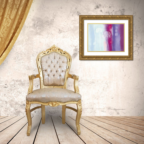 Floral ILLUSIONS II Gold Ornate Wood Framed Art Print with Double Matting by Robertson, Marilyn