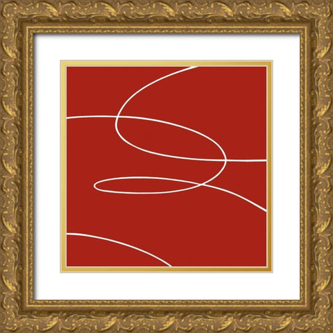 MEDITATION I Gold Ornate Wood Framed Art Print with Double Matting by Sakai, Takashi