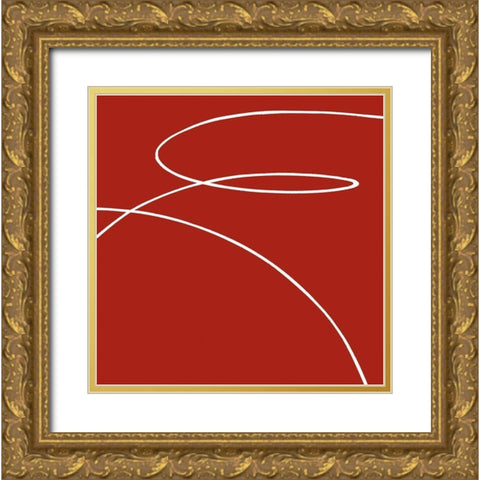 MEDITATION II Gold Ornate Wood Framed Art Print with Double Matting by Sakai, Takashi