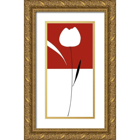 MEDITATION III Gold Ornate Wood Framed Art Print with Double Matting by Sakai, Takashi