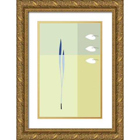 ELEMENTAL MOVEMENT I Gold Ornate Wood Framed Art Print with Double Matting by Sakai, Takashi