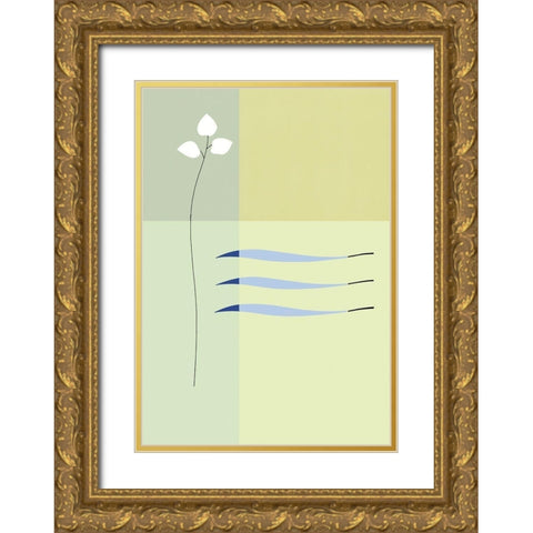 ELEMENTAL MOVEMENT II Gold Ornate Wood Framed Art Print with Double Matting by Sakai, Takashi