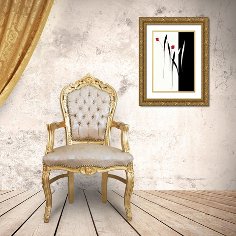 TRANQUIL GARDEN I Gold Ornate Wood Framed Art Print with Double Matting by Sakai, Takashi