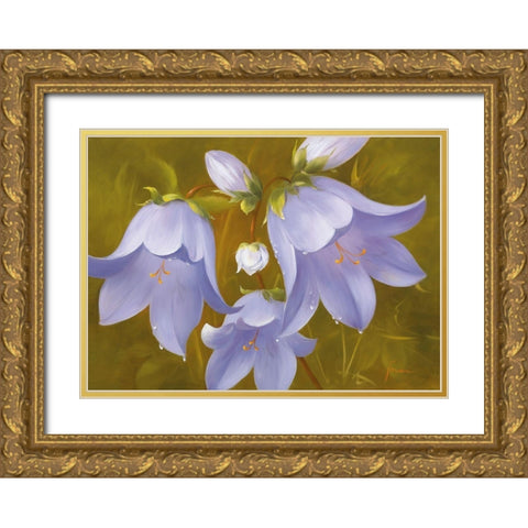SAY IT WITH FLOWERS I Gold Ornate Wood Framed Art Print with Double Matting by Fasani