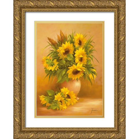 SUMMERS END II Gold Ornate Wood Framed Art Print with Double Matting by Fasani