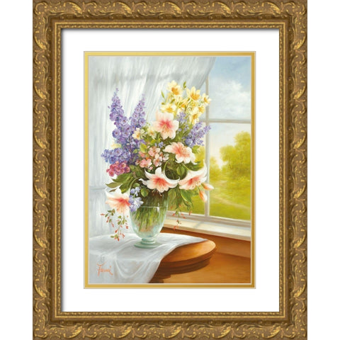 ON A SUNNY DAY I Gold Ornate Wood Framed Art Print with Double Matting by Fasani
