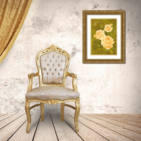 ANIKA Gold Ornate Wood Framed Art Print with Double Matting by Fasani