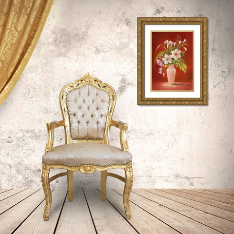 AFTERNOON DELIGHT II Gold Ornate Wood Framed Art Print with Double Matting by Fasani