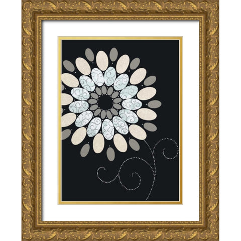 Symphony Of Blues II Gold Ornate Wood Framed Art Print with Double Matting by Design Show