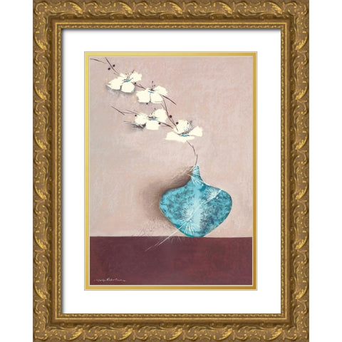 JADE II Gold Ornate Wood Framed Art Print with Double Matting by Robertson, Marilyn