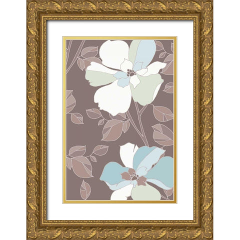 Accents Of Spring I Gold Ornate Wood Framed Art Print with Double Matting by Verbeek-Van Den Broek